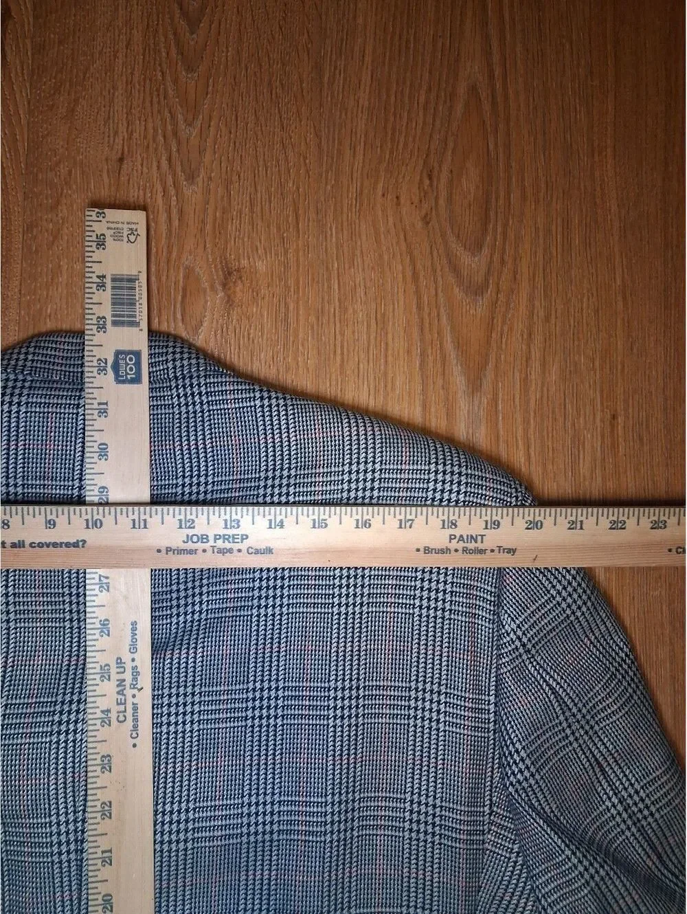 Hickey Freeman Sport Coat Mens 46L White Glen Plaid Cashmere